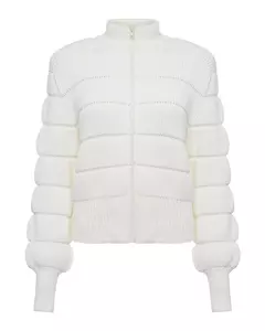 Jaqueta Tricot com Zíper Anselmi cru - loja online