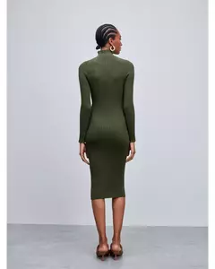 Vestido Gola alta matcha Anselmi - KLANNS