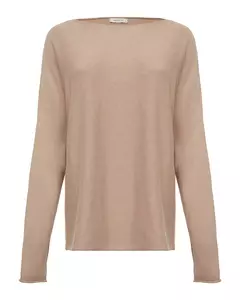 Blusa canoa em Tricot Anselmi amendoa - loja online