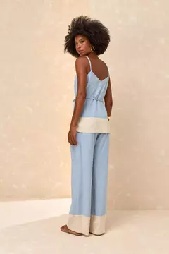 Calça Pantalona Bicolor Carlota Costa na internet