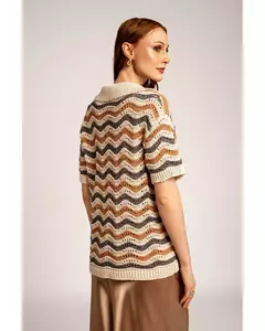 Blusa Gola de tricô chevron Rafaela Tomazzoni - KLANNS