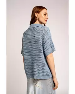 Blusa Gola de tricô azul céu Rafaela Tomazzoni na internet