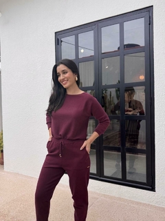 Blusa canoa em Tricot Anselmi figo - comprar online