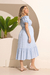 VESTIDO GESTANTE ROMANTICO PLUMETIS na internet