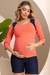 BLUSA GESTANTE MANGA 3/4 COM DETALHE PEACH - comprar online