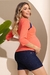 BLUSA GESTANTE MANGA 3/4 COM DETALHE PEACH na internet