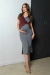 VESTIDO GESTANTE BICOLOR AMARRAÇÃO LATERAL - comprar online