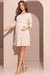 VESTIDO GESTANTE CURTO MANGA 3/4 TEXTURIZADO SOLTINHO - comprar online