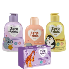 KIT BANHO 0A2 SHAMPOO/ CONDICIONADOR/ LOÇÃO HIDRATANTE/ SABONETE EM BARRA - comprar online