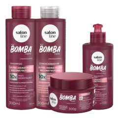 Kit Completo Ultra-Hidratação Reconstrutora SOS Bomba Profissional