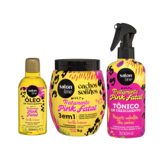 Kit Cachos dos Sonhos Multy Pink Fatal – Cuidado Completo para Seus Cachos
