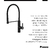 Grifería Cocina Monocomando Flexible Negro con Rociador Kitchen Pro Piazza (10317ne) - tienda online
