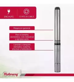 Bomba Sumergible Motorarg SUB4 100 – 1 HP, 55 m, 6.100 l/h | Ideal para pozos de 4" en internet