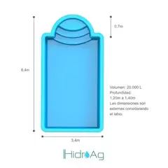 Piscina IBERA Marea – 6,40 x 3,40 m | Diseño Funcional para Jardines Medianos - HidroAg