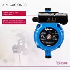 Bomba Presurizadora Motorarg TIP 2 | 270 vatios | Hasta 2 baños | Ideal para tanques elevados.elevado - HidroAg