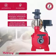 Imagen de Bomba Presurizadora Motorarg TIP PRES 14 | 0.5 HP | Hasta 2 baños | Apta para tanque elevado y cisterna