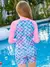 Maiô Infantil Manga Longa e Short Sereia