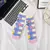 Meia Infantil Stitich Kit 5 Pares Cano Longo - Use Miss Moda Infantil