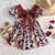 Vestido Infantil Floral Com Laço Nas Costas