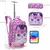 Imagem do Kit Mochila Escolar Infantil 3 Peças com Rodinha Gatinha
