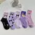 Meia Infantil Kit 5 pares Cano Longo Kuromi