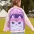 Kit Mochila Escolar Infantil 3 Peças com Rodinha Gatinha