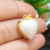 Pingente de Pedra Quartzo Leitoso - Coração Garra Banhado P - comprar online