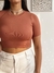 Cropped Noir - Marrom - comprar online
