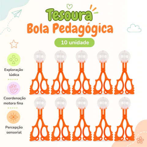 Tesoura Bola Pedagógica – Coordenação Motora, Exploração Sensorial e Curiosidade - comprar online