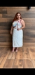 Saia midi plus linho natural - comprar online