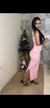 Vestido Canelado midi