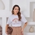 Camiseta Feminina Grateful Branca Uzzy Algodão na internet