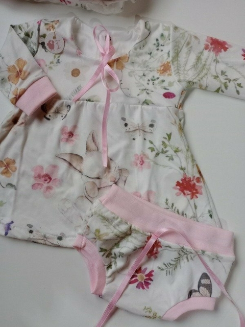 Vestido manga larga Dulce Coneja (6 a 12 meses)