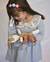 Vestido Manga larga Bordado Celeste - tienda online