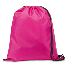 Sacola tipo mochila em 210D com cordões em preto - comprar online