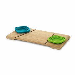 Base de mesa em bambu com 2 potes retráteis em silicone na internet