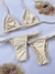 Conjunto Cortininha Fita Malha Premium - Creme