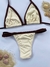 Conjunto Cortininha Fita Malha Premium Duo - Marrom e Off