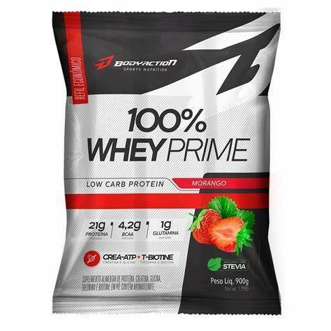 100% WHEY P. MORANGO 900G BODYACTION - comprar online