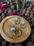 CONJUNTO COLAR E BRINCO QUARTZO BRANCO REDONDO