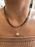 COLAR COURO MARROM E DOURADO - comprar online