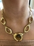 CONJUNTO FOLHEADO DE PEDRA NATURAL OLHO DE TIGRE - comprar online