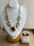 CONJUNTO FOLHEADO DE PEDRA NATURAL OLHO DE TIGRE