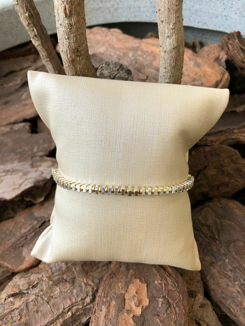 PULSEIRA CORDÃO COM CANUTILHO DOIS BANHOS