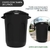 Cesto plastico com tampa 30 Litros Preto - loja online