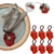 Kit 6 Porta Guardanapos Biojoias Artesanal Sementes de Gratidão Vermelho - comprar online