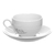 6 Xícaras Chá Com Pires Porcelana Manhattan Branca 160ml