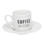 Xícaras de Café e Pires De Porcelana Branca 80ml 6 Peças
