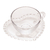 Xícara com Pires de Cristal de Chumbo Coração 170ml