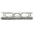 Bandeja em Metal Com Espelho Retangular Prata 35x25x7,5cm - loja online
